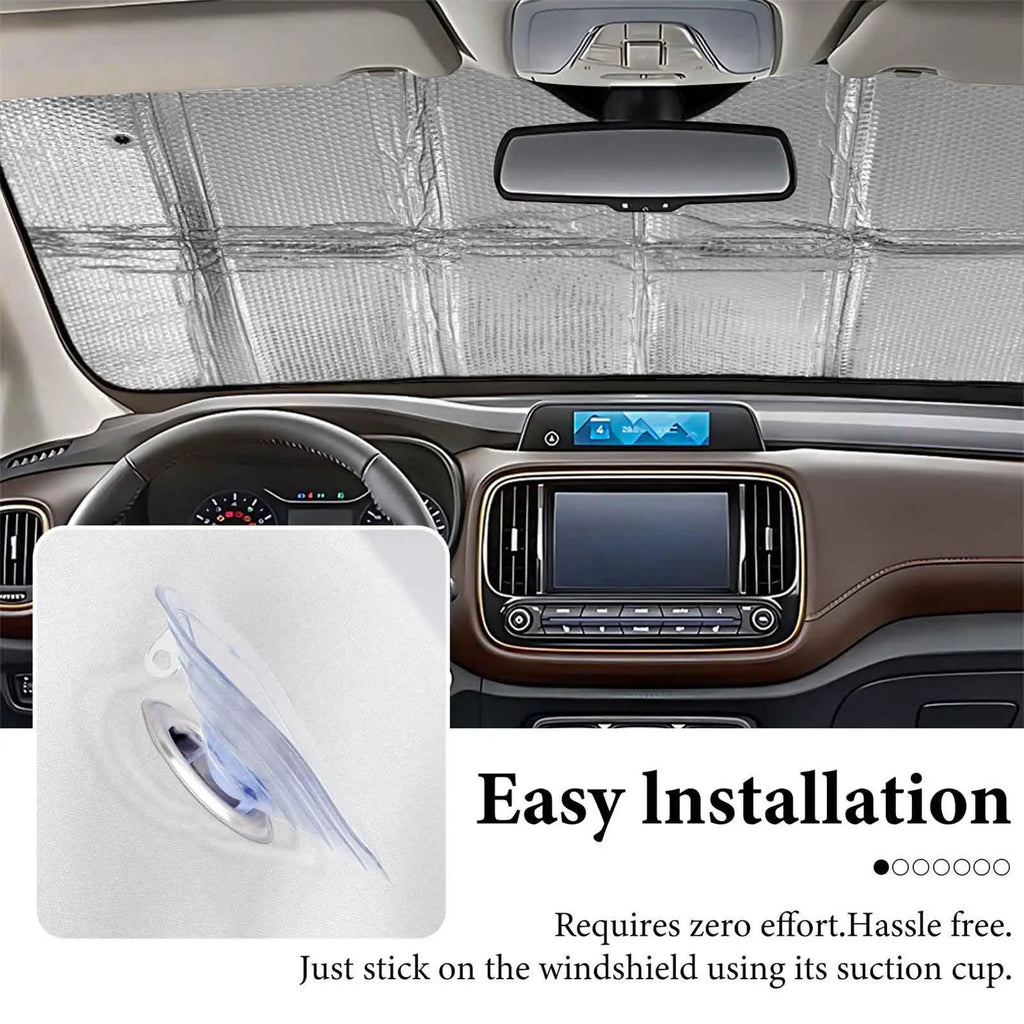 Cartoon Foldable Car Windshield Sun Shade | UV & Heat Block