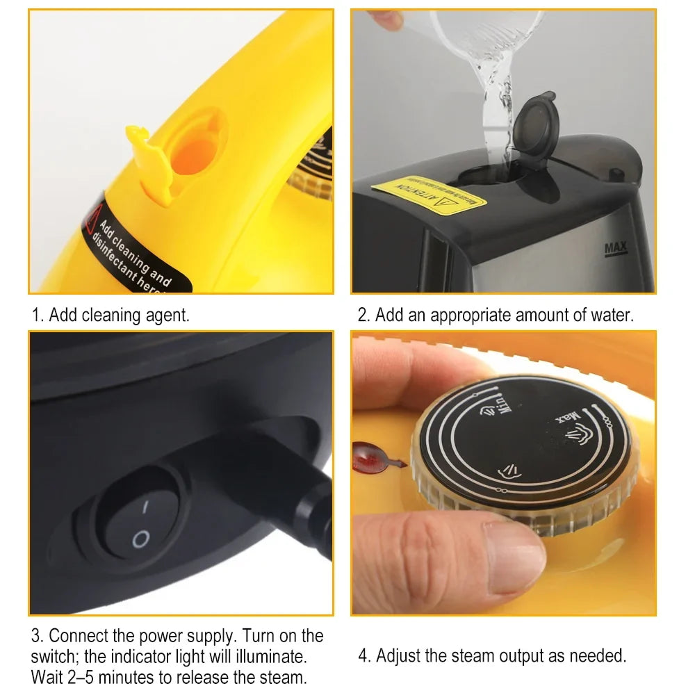 BALASHOV 1800W Handheld Steam Cleaner – Floor, Kitchen & Car
