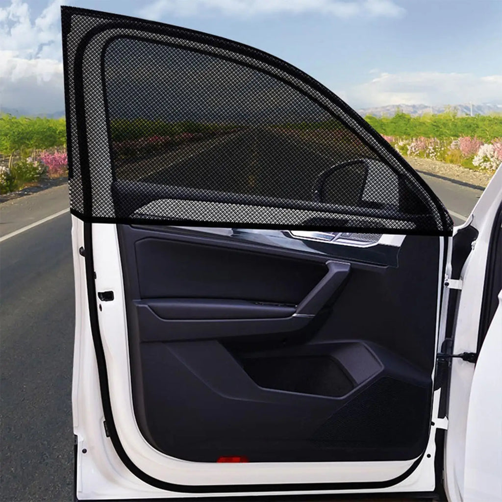 2-Pack Car Side Window Sunshade – UV Mesh Curtain