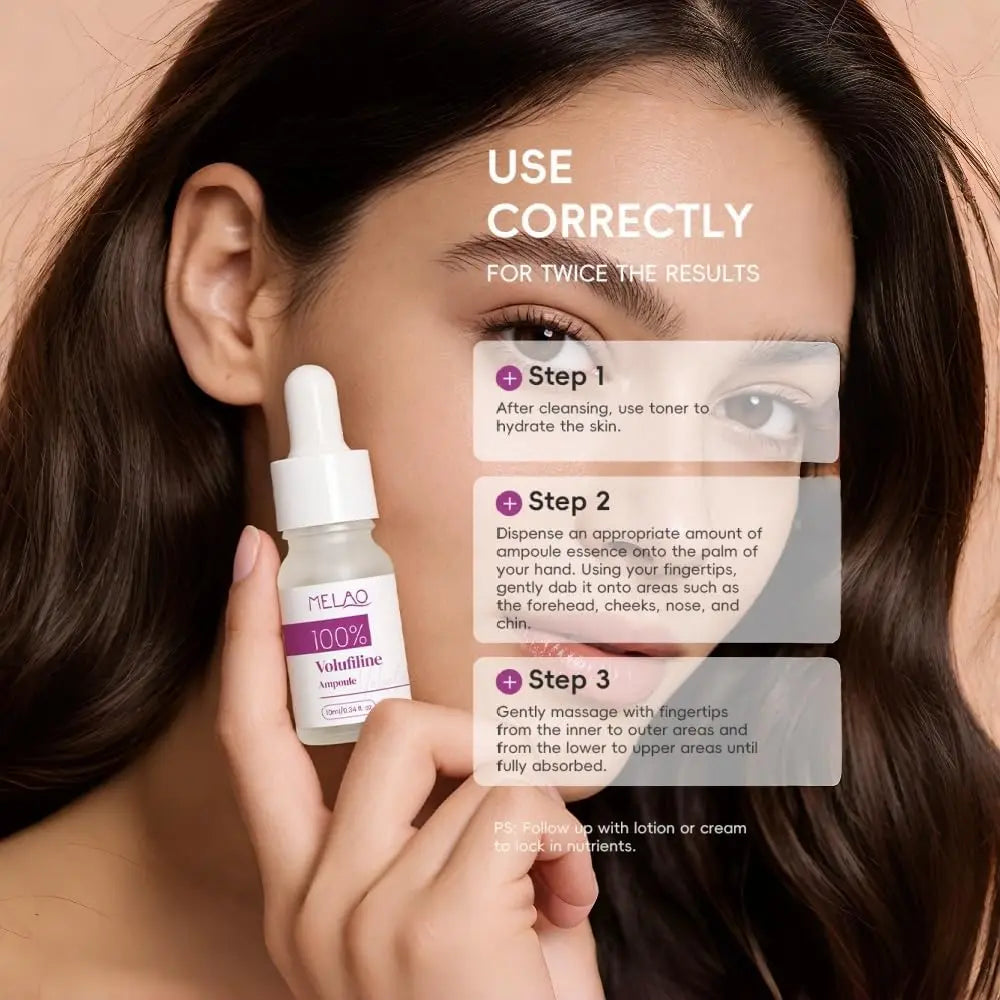 100 Pure Volufiline Plumping Ampoule Serum Skin Care Essential Facial