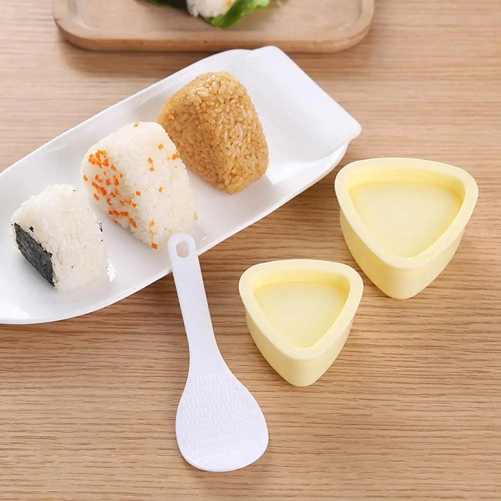 Triangle Rice Ball Mold Set – DIY Onigiri & Sushi Press Tool
