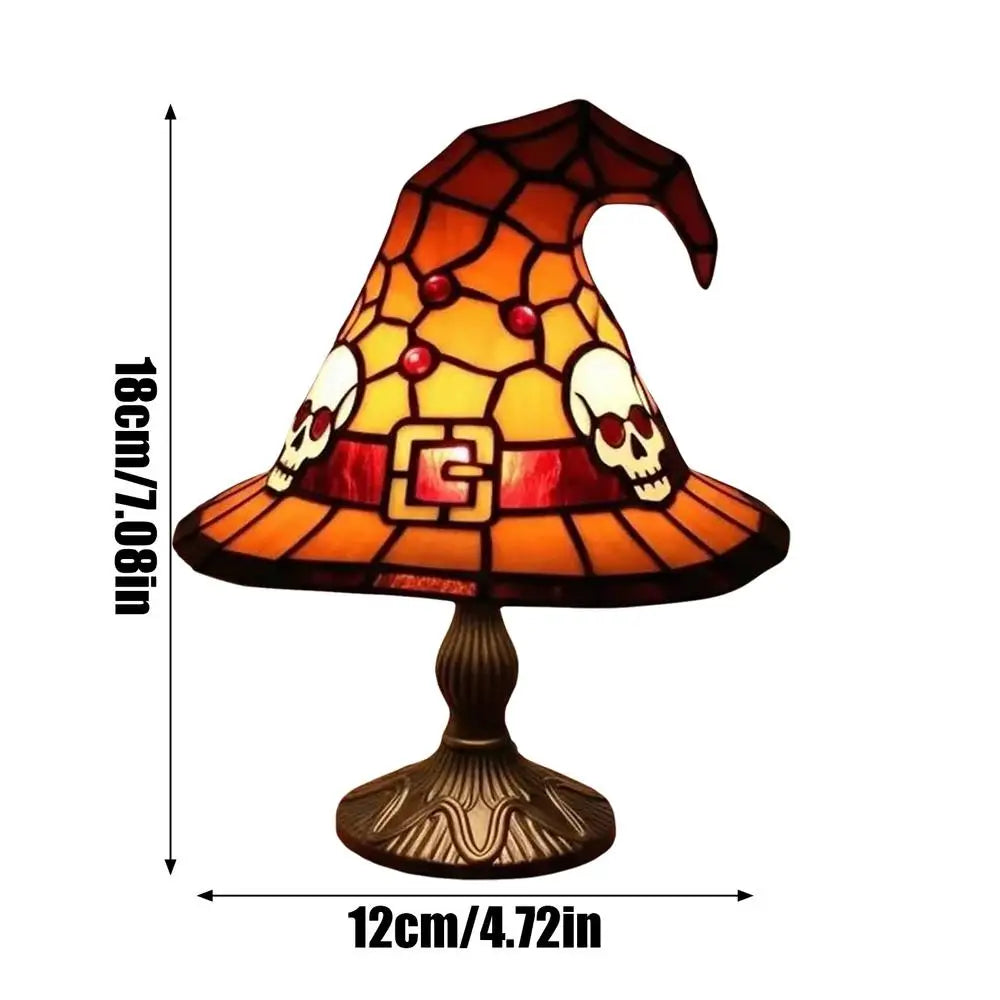 Witch Hat Desk Lamp – Halloween Table Light | Resin Décor