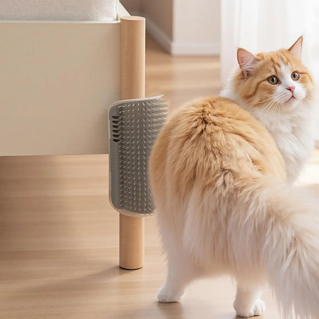 Wall Mounted Self-Cleaning Pet Grooming Brush & Comb
