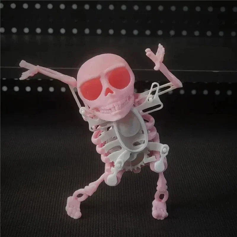 3D Skeleton Man Dancing Skull Ornament Sculpture Figurine Statue Home