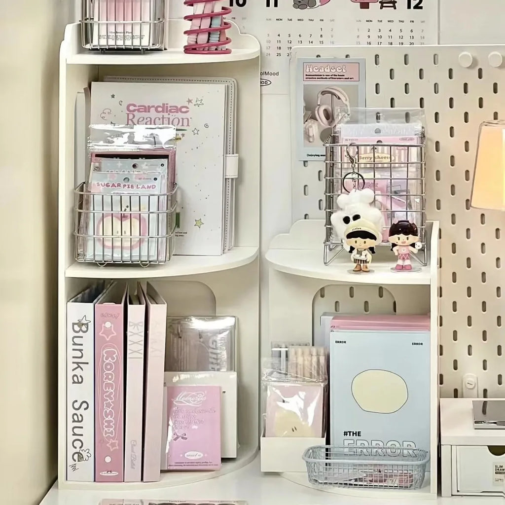 Corner Wall Shelf Storage Cabinet – 2 & 3 Tier Desk Organizer