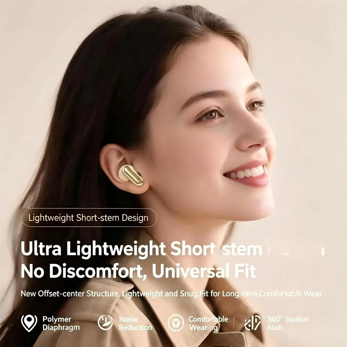X19 Pink Bluetooth Earbuds – HiFi Stereo & LED Charging Case
