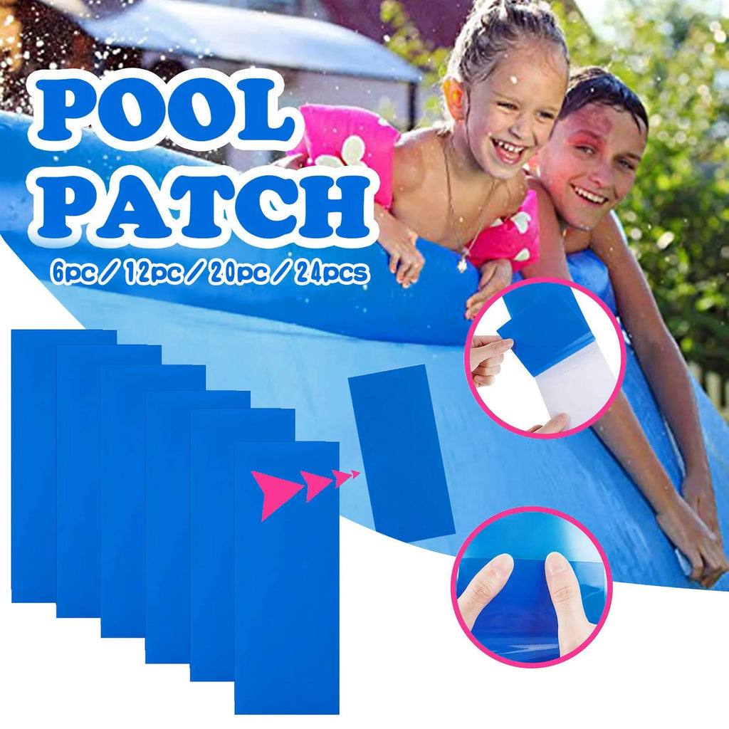 PVC Self-Adhesive Pool Repair Patch Kit – 6 to 24 Pieces