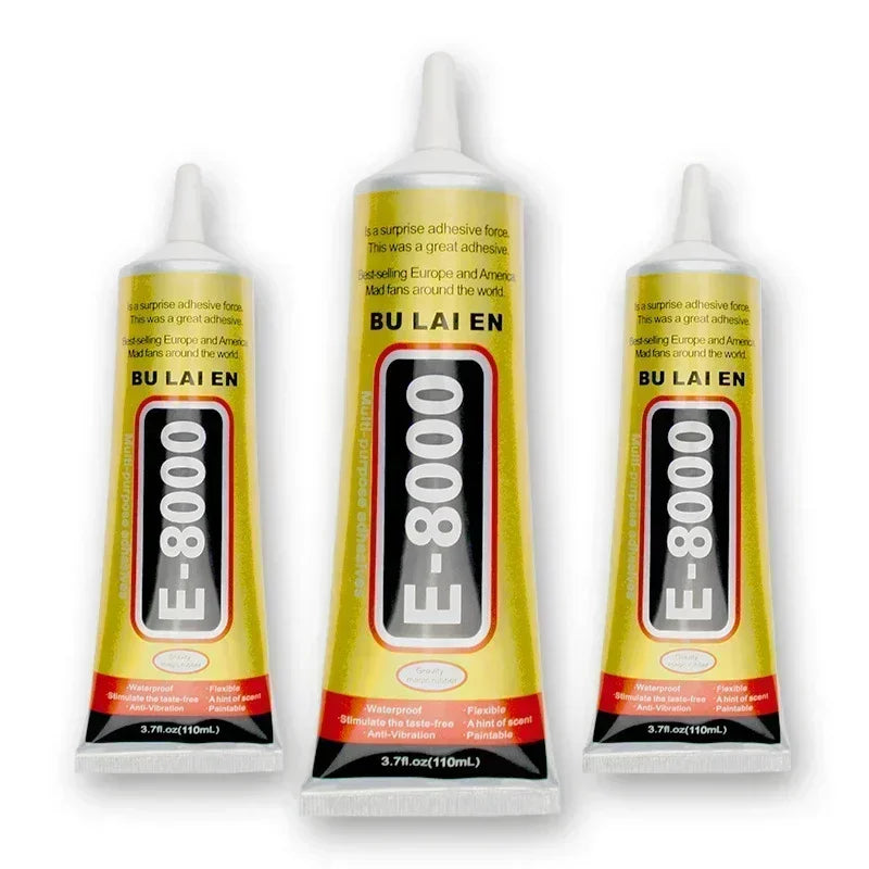 E8000 Clear Contact Phone Repair Adhesive Fibre Cloth DIY Metal Wood