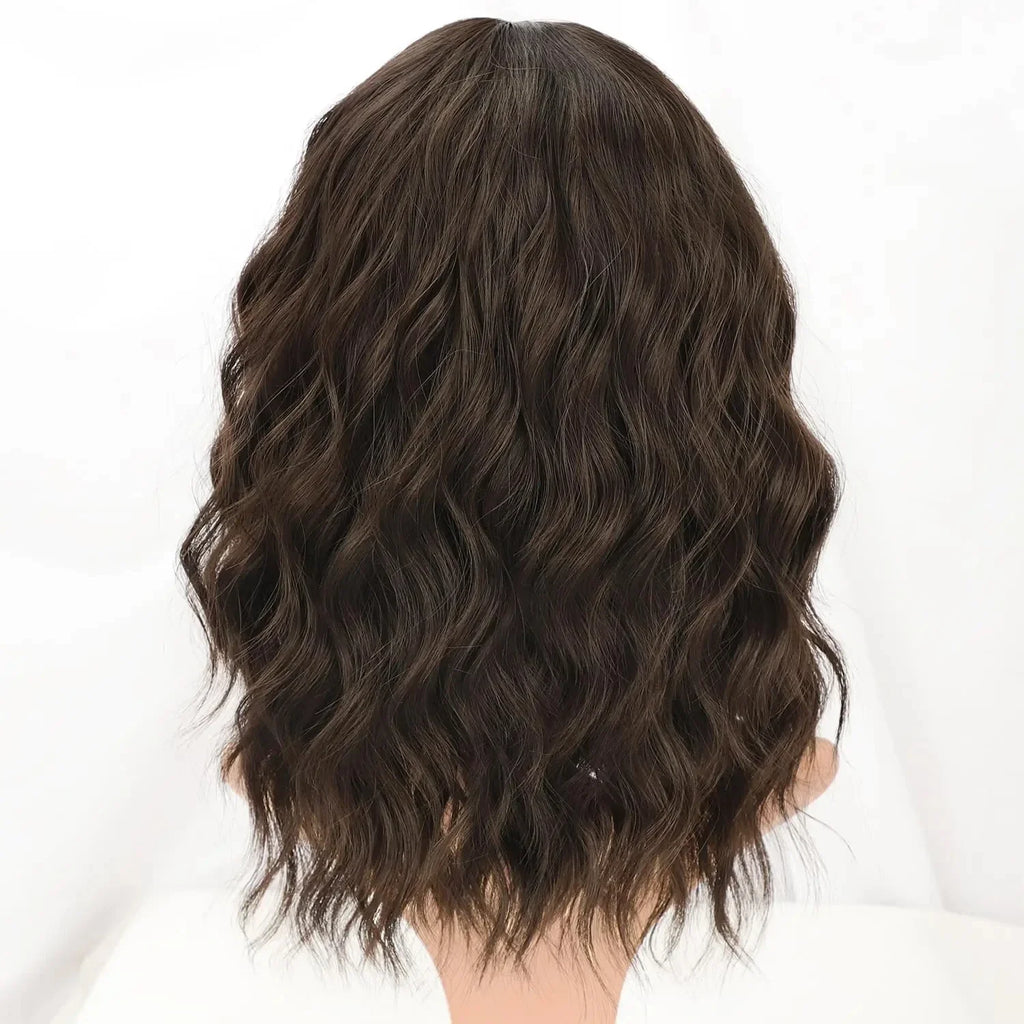 Synthetic Curls Bangs Versatile Daily Hairstyle Women Easy Wear Wig