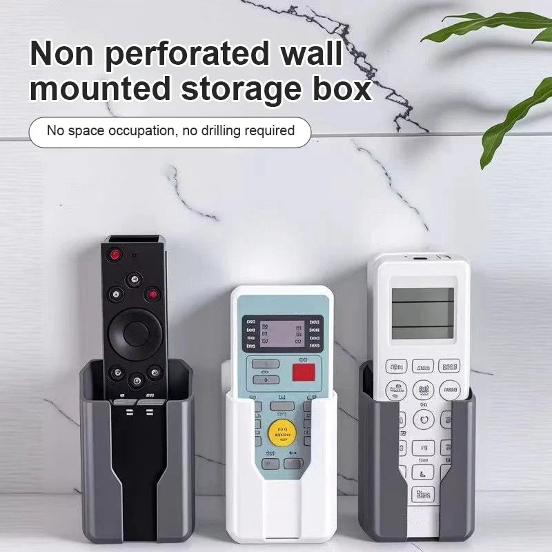 Wall Mounted Remote Control Holder – No-Drill Storage Box