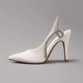 Women's Rhinestone High Heel Sandals – Patent Leather Wedding