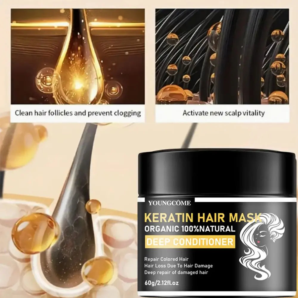 Keratin Hair Mask Damage Magical Treatment Frizzy Soft Smooth Shiny