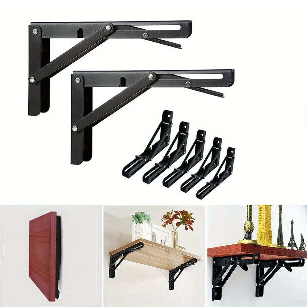 Black Finish Camper Van Folding-bracket Table Shelf Interior