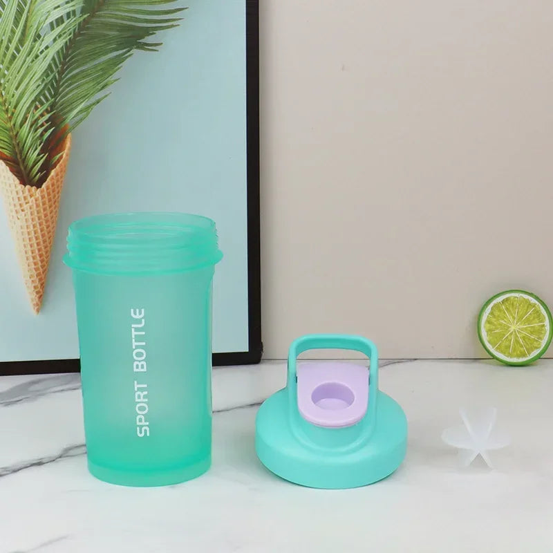 Portable Protein Powder Shaker Bottle Leak Proof Water Gym Outdoor