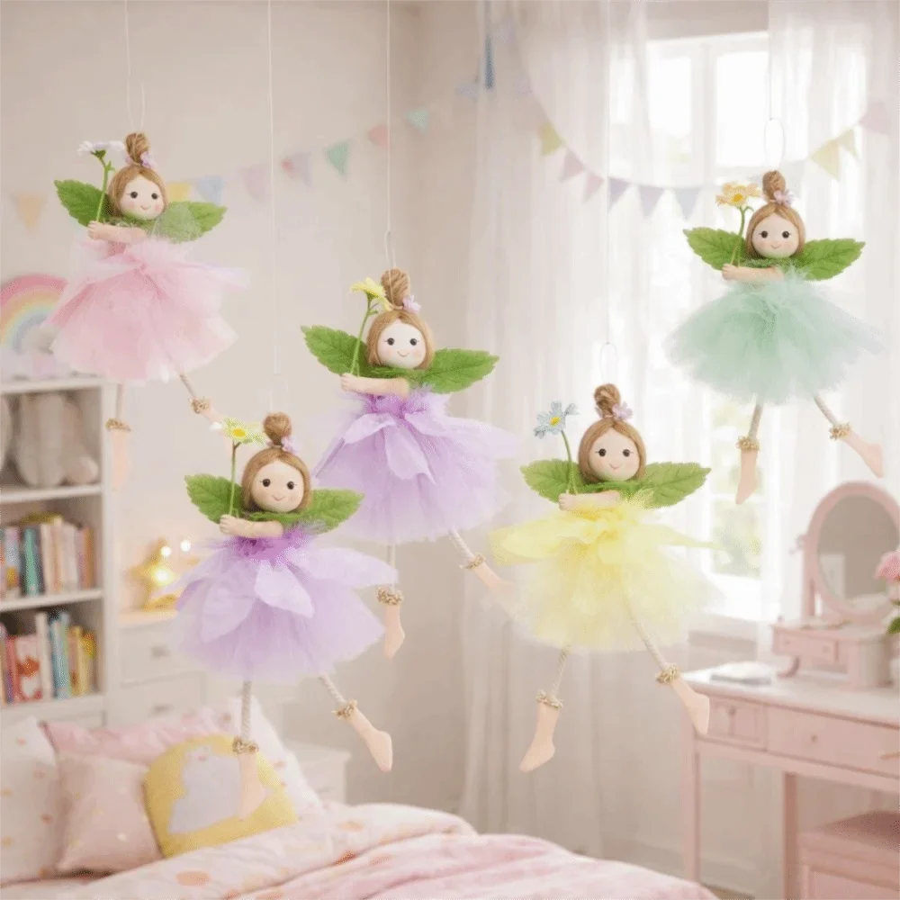 Flower Fairy Ornament Pendant – Handmade Spring Easter Decor