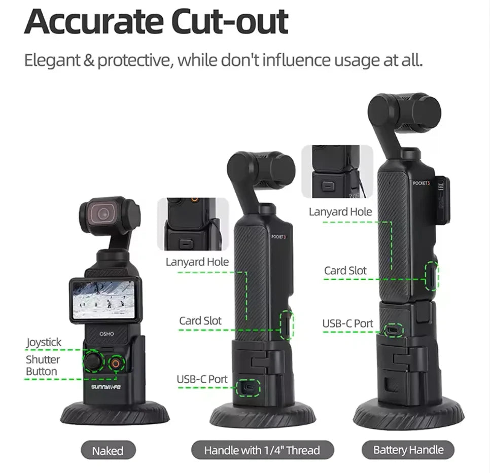 Magnetic Adapter & Desktop Base for DJI Osmo Pocket 3