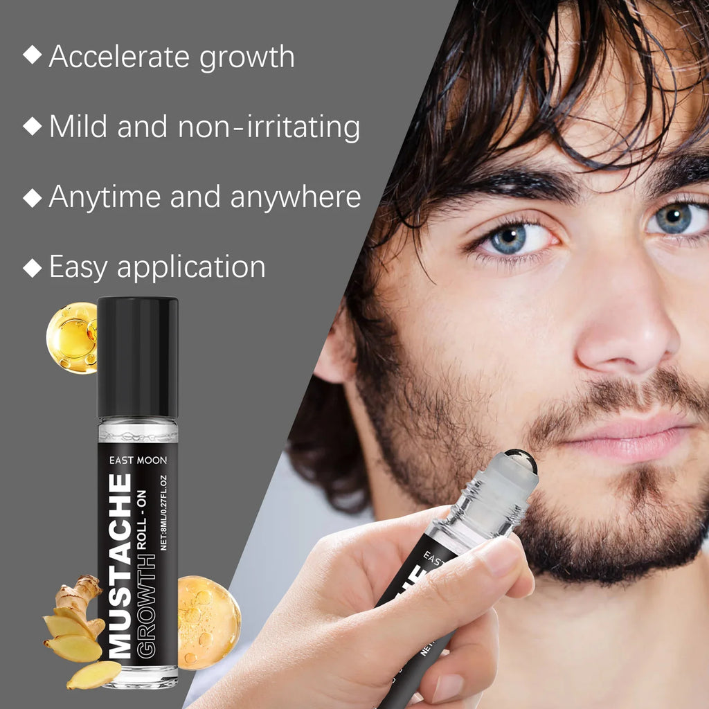 East Moon Beard Roll-On Oil – Nourish & Style Beard 8ml