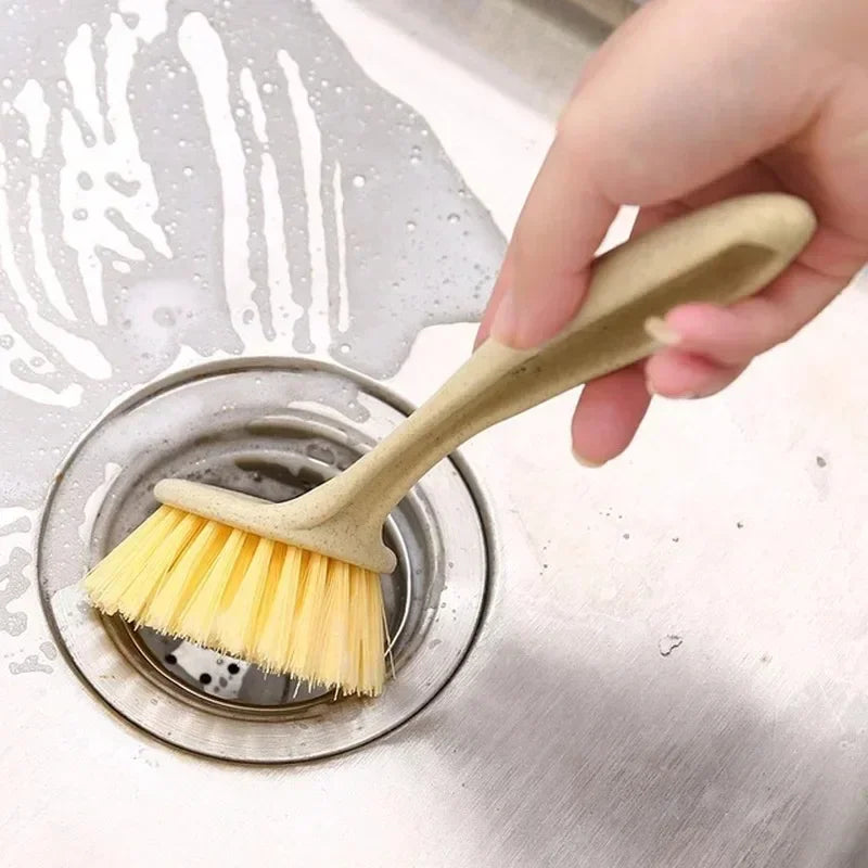 Long Handle Dish Brush – Pot & Pan Kitchen Cleaning Brush
