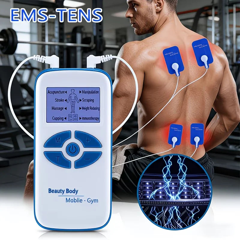 Portable Digital Massager – 4 Pads, Multiple Modes | Back & Waist