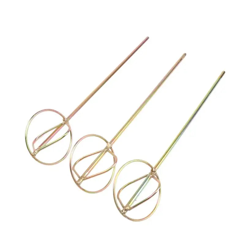 Gold Putty Powder Coating Paint Electric Mixer Rod Head Cement Mixing