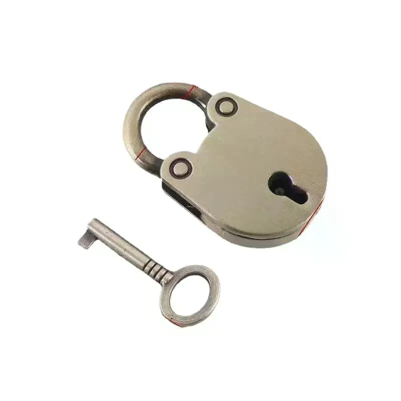 Cat Head Antique Mini Padlock with Key | Diary & Jewelry Lock