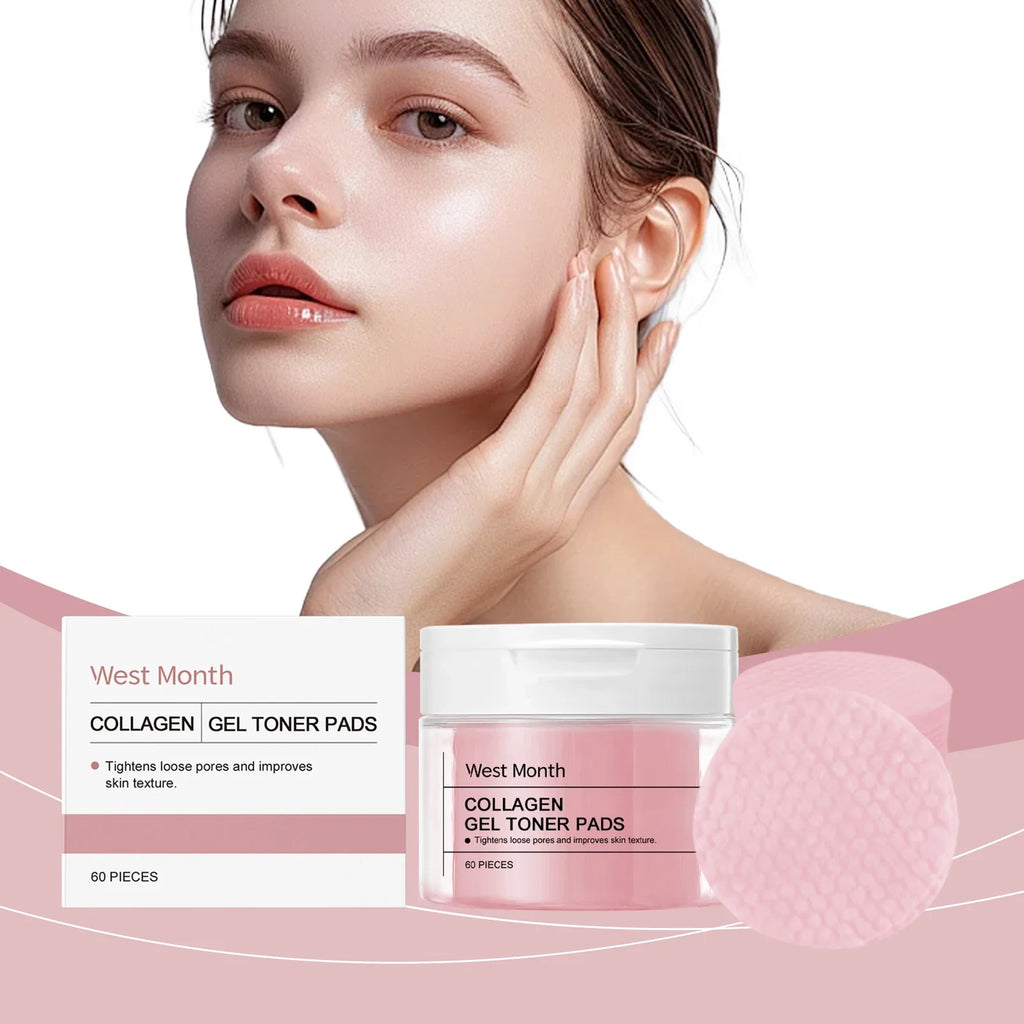 WEST MONTH Collagen Cleansing Pads – Brightening & Moisturizing