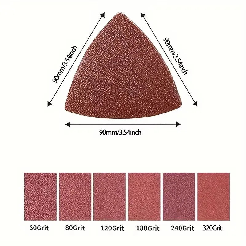Sanded Paper Triangular Hook Loop Sandpaper Bonding Oscillation