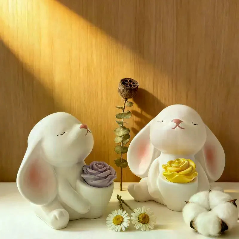 3D Rabbit Silicone Mold – Easter Bunny Candle, Soap & Craft
