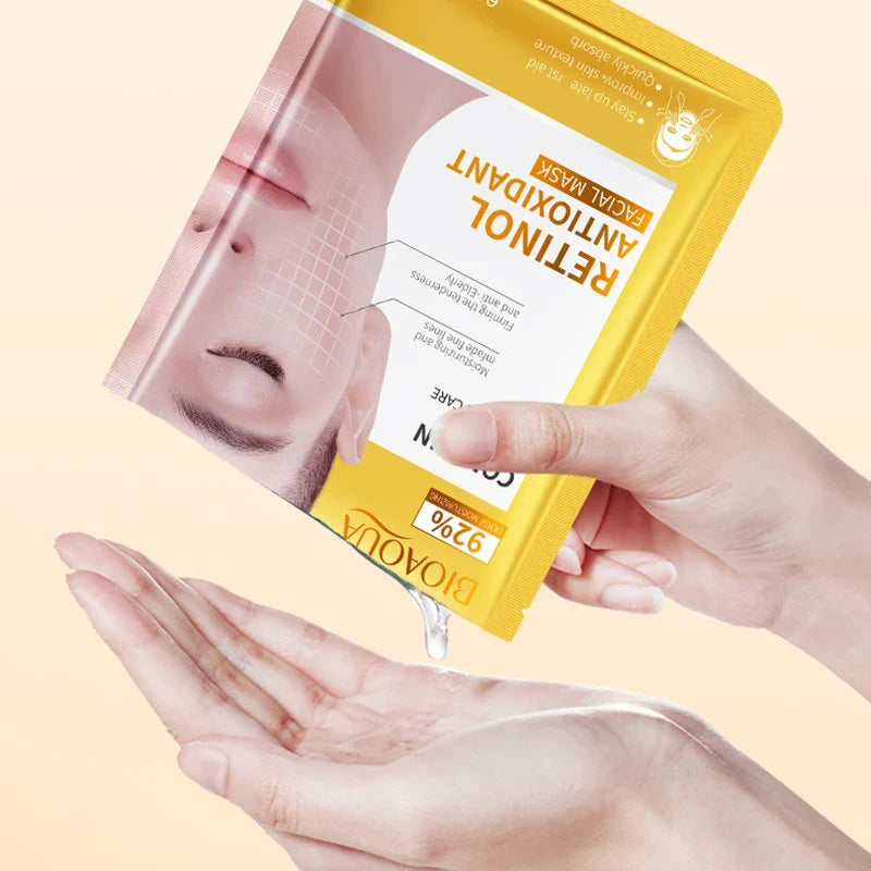 BIOAQUA Retinol Collagen Face Masks 15pc – Firming & Hydrating