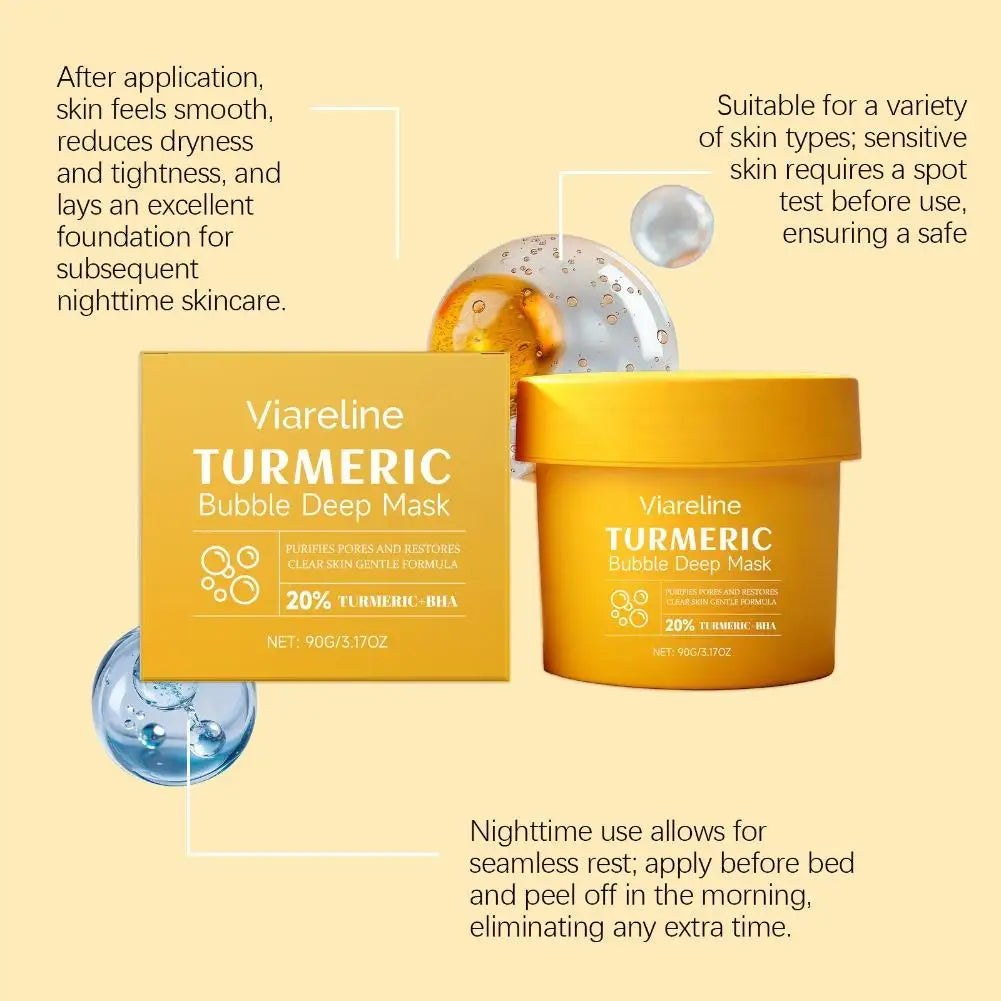 Turmeric Bubble Facial Mask – Blackhead & Pore Deep Cleanser