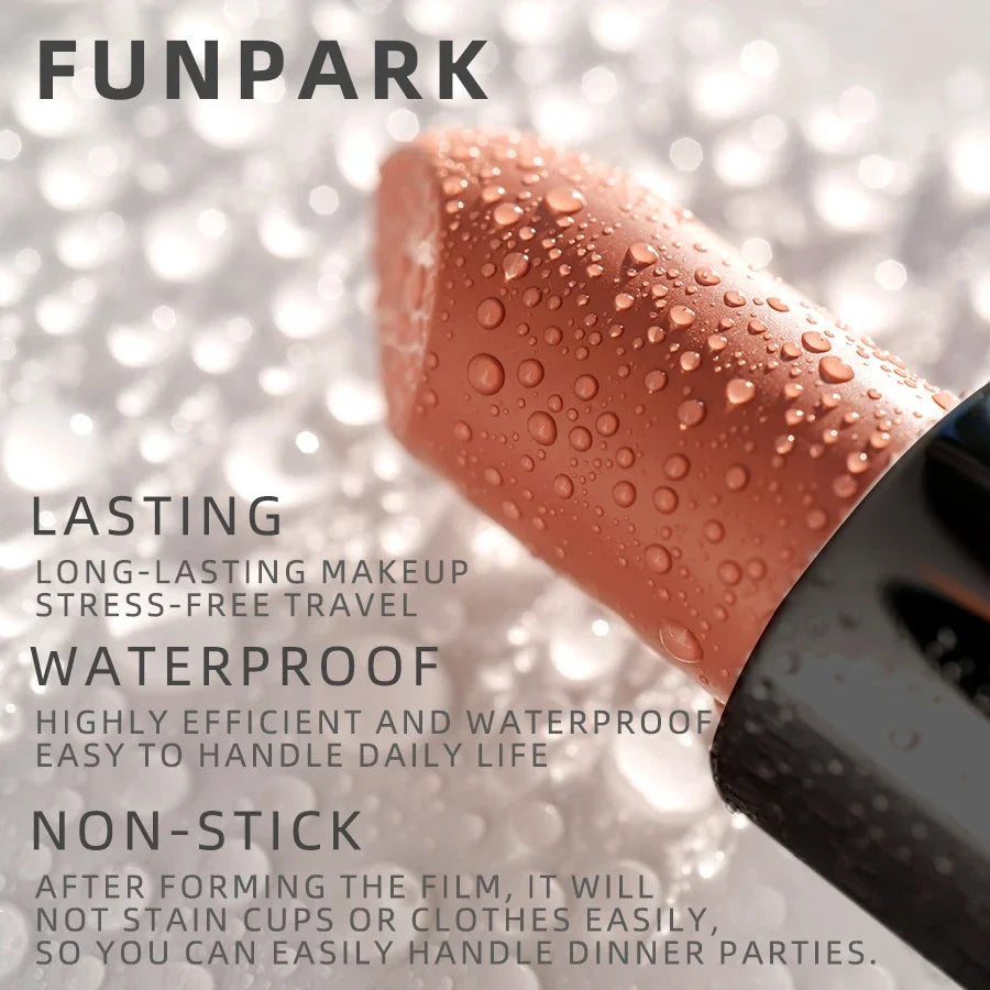 KAFURUX 25-Color Matte Lipstick – Waterproof Long-Lasting