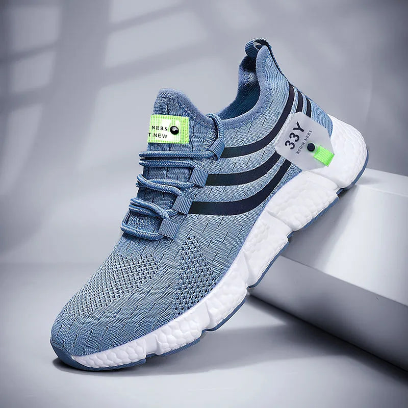 AZGB Casual Platform Sneakers – Breathable Mesh Lace-Up Shoes