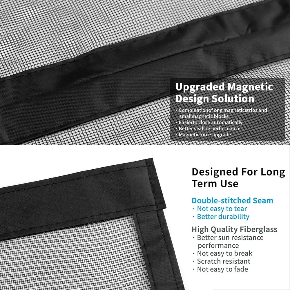 Magnetic Door Screen Curtain 100x210cm | Auto-Close Bug Net