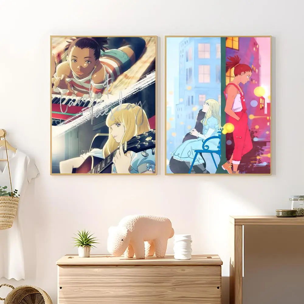 Carole & Tuesday Anime Poster – HD Waterproof PVC Wall Sticker