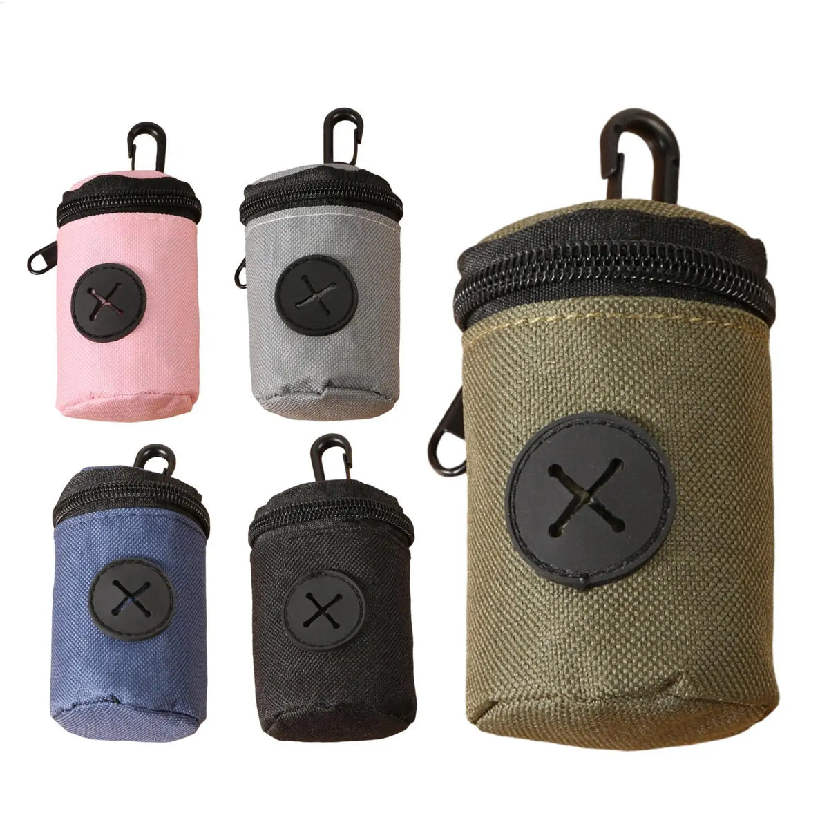 Dog Poop Bag Holder Zipper Clip Small Pouch Pet Training Dispenser