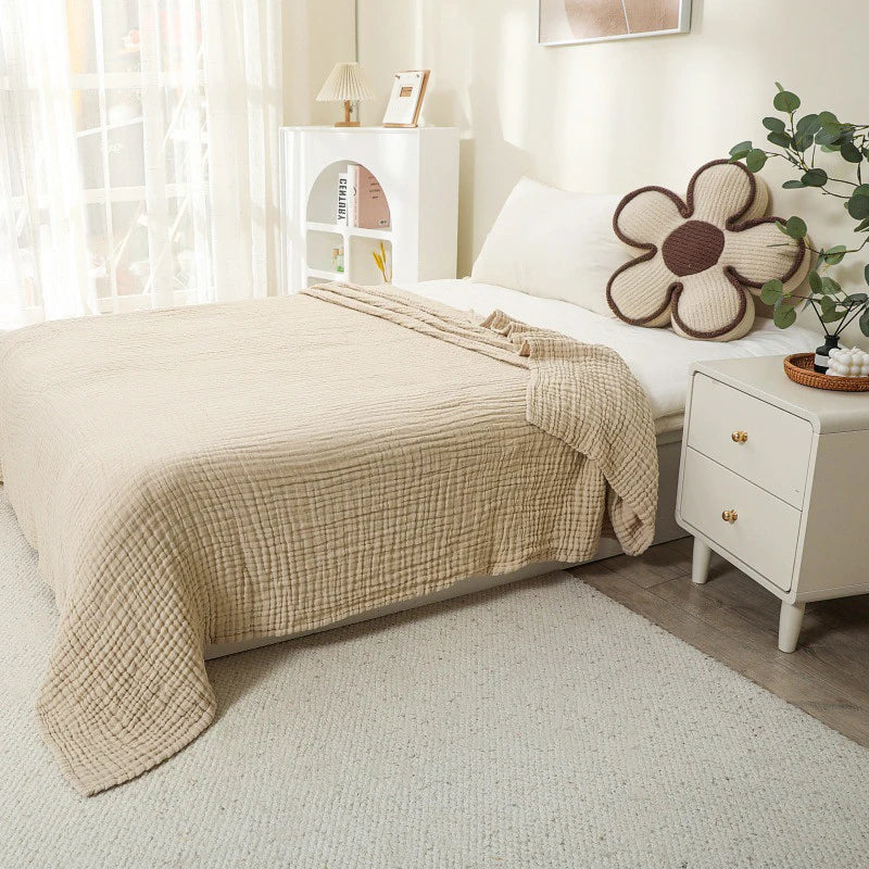 Battilo 6-Layer Muslin Cotton Throw Blanket | Boho Sofa & Bed