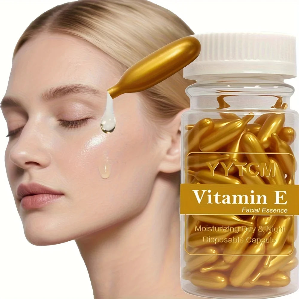 Vitamin E Serum Capsules – Hydrating Facial Oil | 90 Count
