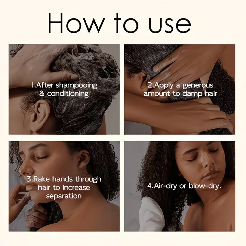 Collagen Leave-In Hair Cream | Air Dry Frizz-Free & Shiny