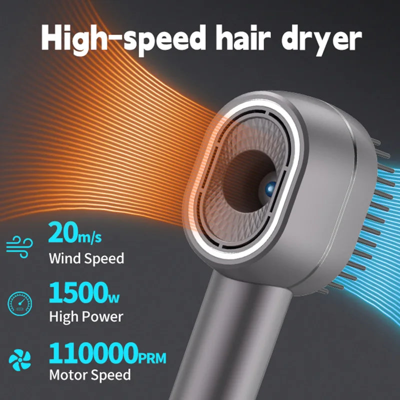 1400W Negative Ion Hair Dryer – Quiet, USB, Family Safe