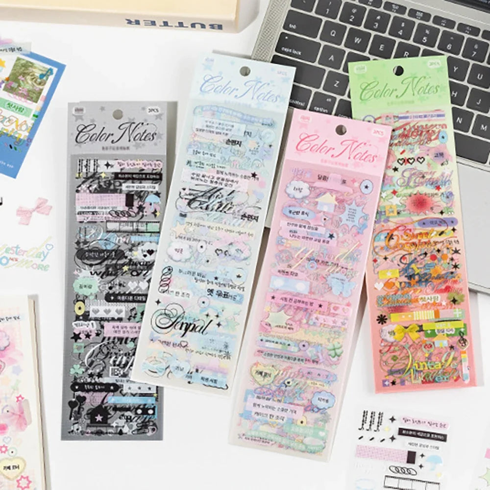 Notebook Series Stickers Korean Basic Versatile Small Elements