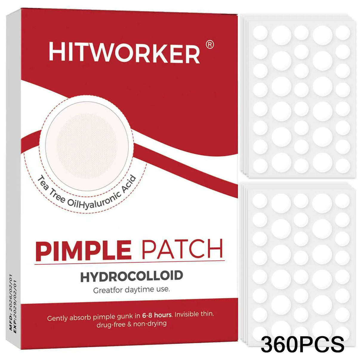 Hydrocolloid Acne Patches 36/360 Pcs – Alcohol-Free Blemish Dots