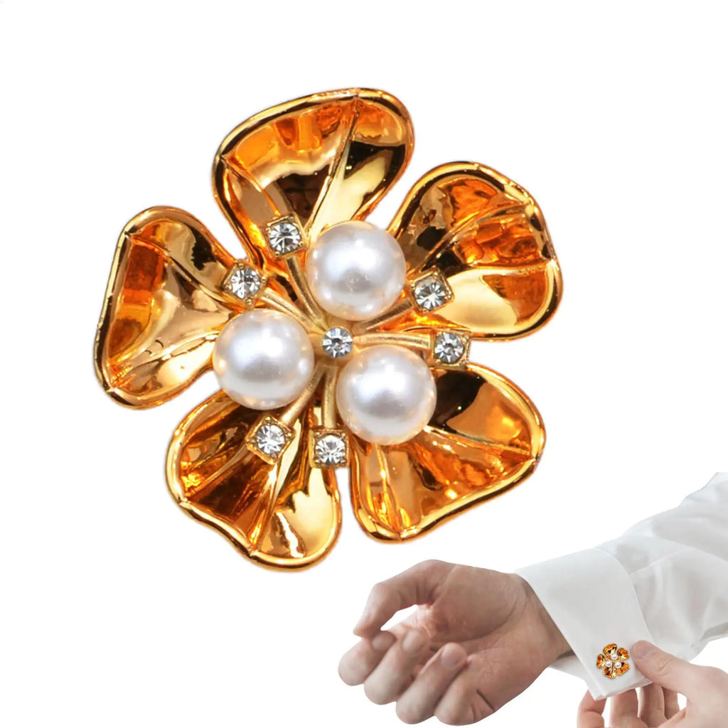 Rhinestone Floral Button Covers for Women – DIY Jewelry Clips