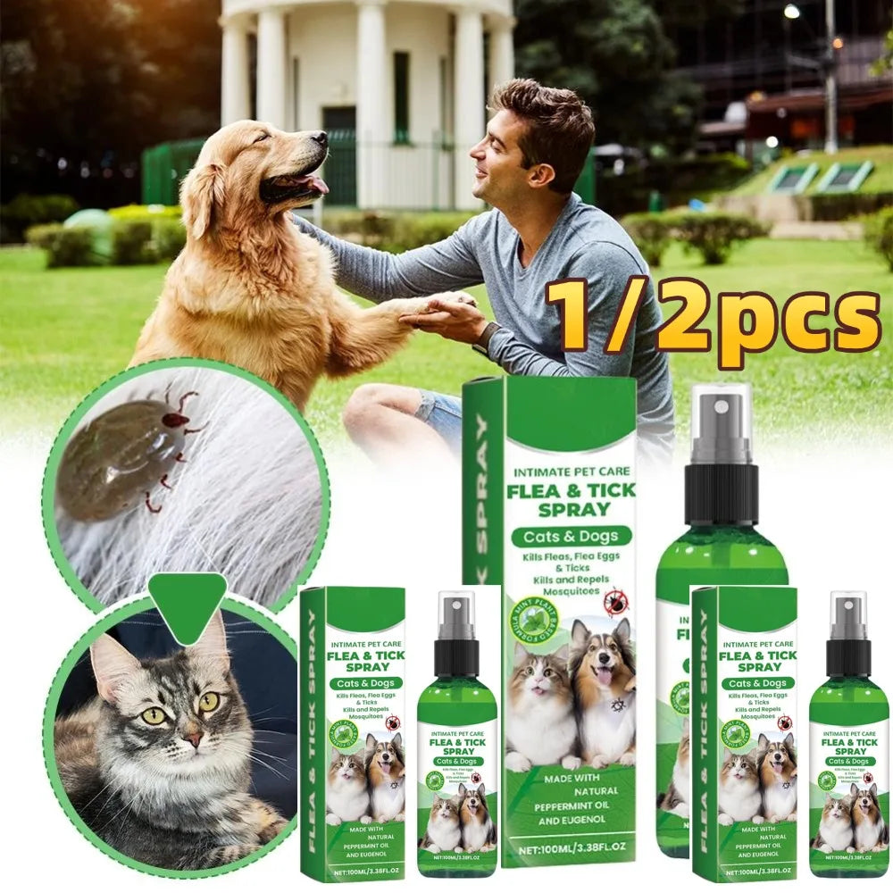 Pet Insect Repellent Dog Cat Hair Skin Spray Daily Gentle Care Agent