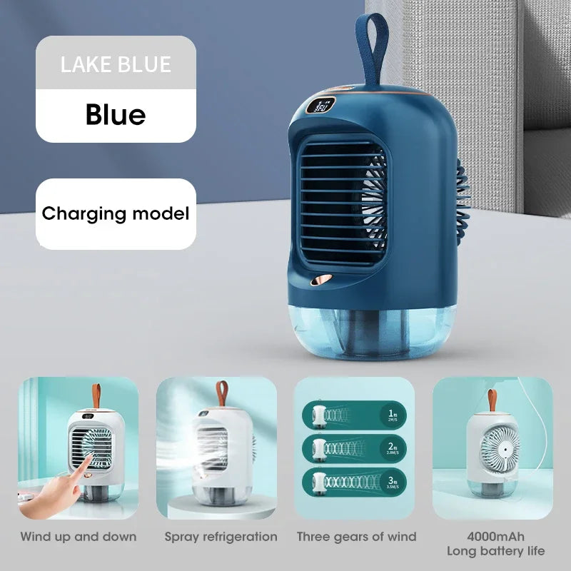 URGGU Mini Desktop Humidifier Fan with Night Light | USB