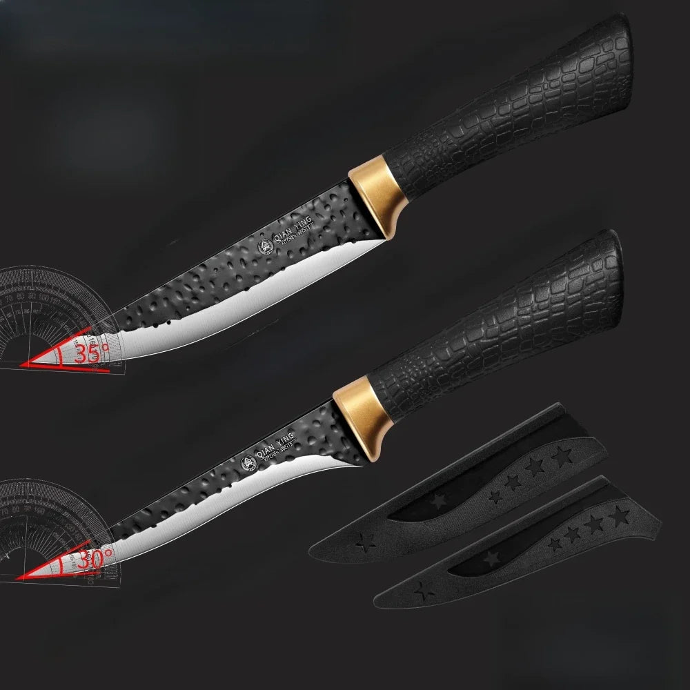 Hand-Forged Boning Knife with Sheath – BBQ & Steak Knife