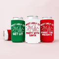 Set of 3 "Most Likely To" Christmas Beer Can Cooler Sleeves