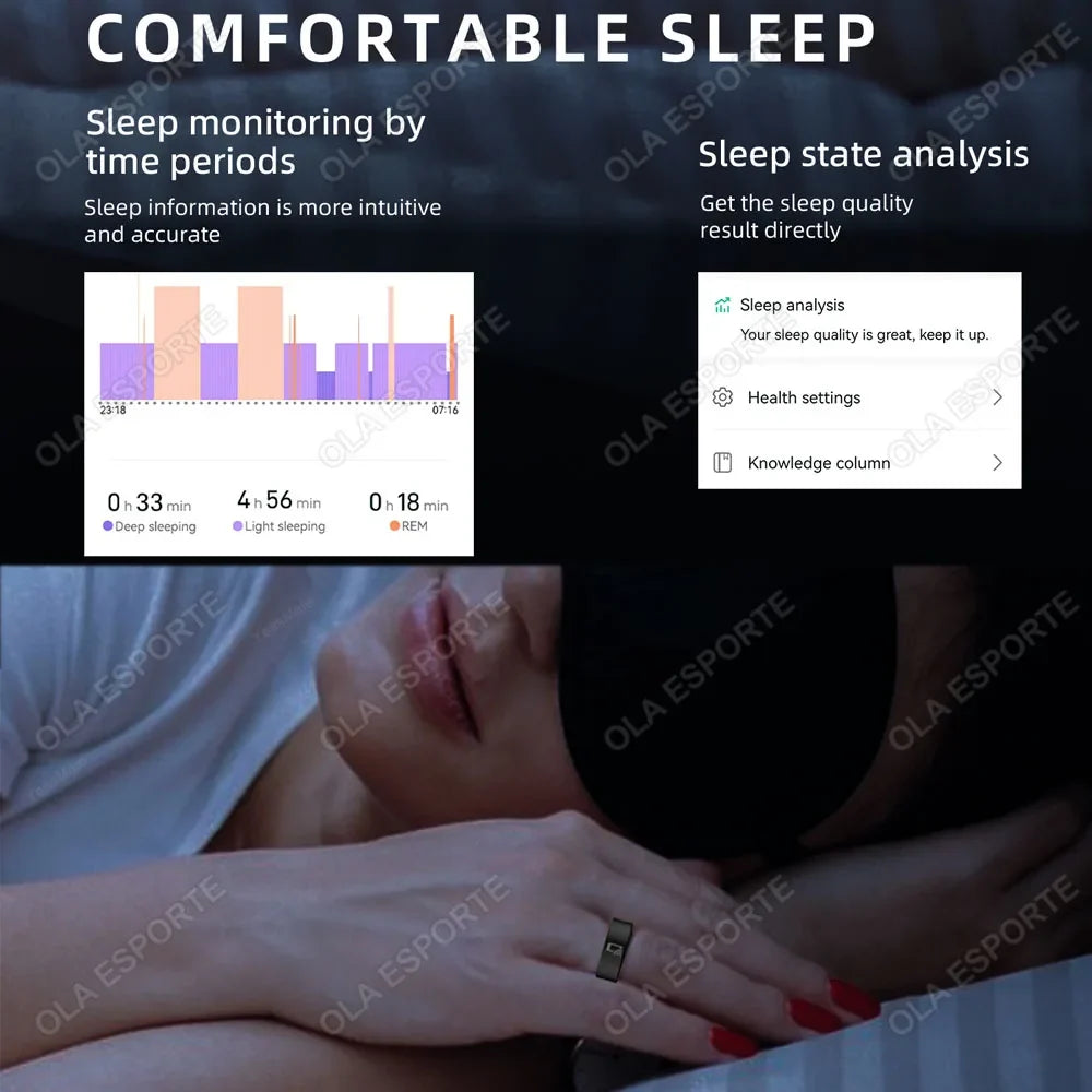 Smart Ring 2025 – Heart Rate, Blood Oxygen & Sleep Tracker