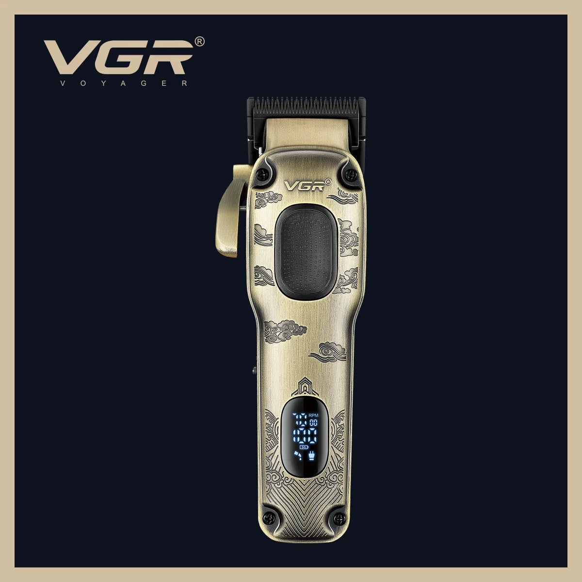 VGR V-027 Metal Hair Clipper LED Display | Men's Hair Trimmer