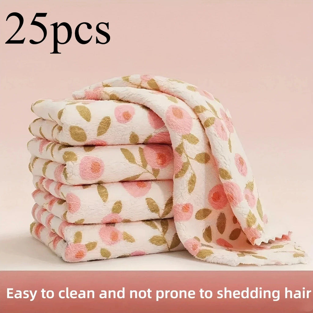25-Pack Thickened Microfiber Cleaning Cloths – Reusable