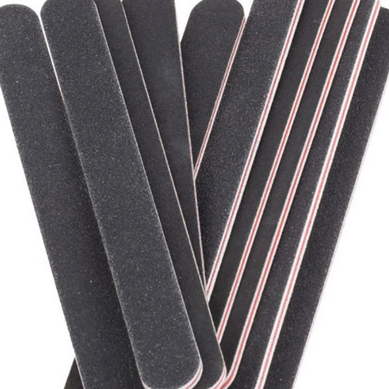 10-Pack Double-Sided Nail Files 100/180 Grit Manicure & Pedicure